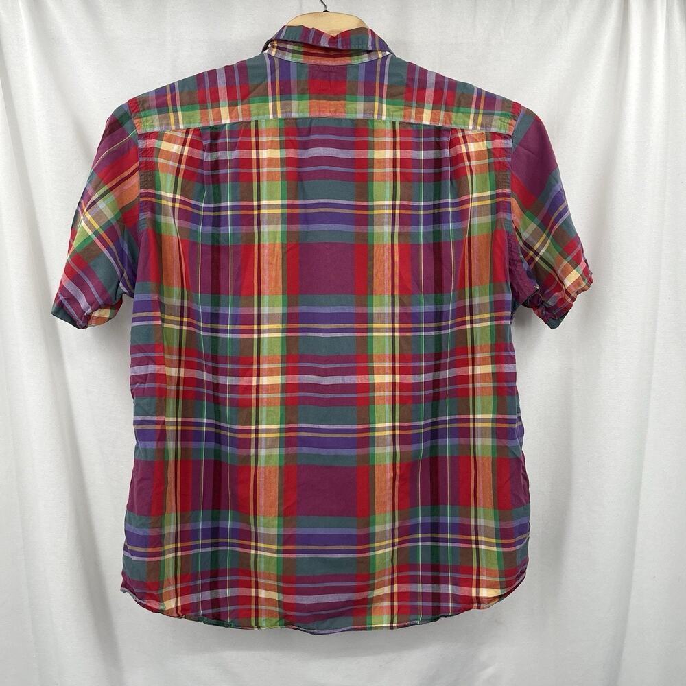 Polo Ralph Lauren Button Up XXL Vibrant Multicolor Plaid Light Short Sleeve - Picture 5 of 5